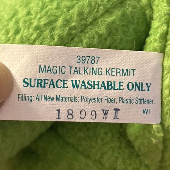 Sesame Street Talking Kermit The Frog Plush 30th Anniversary Vintage 1999 Tyco - Picture 6 of 12